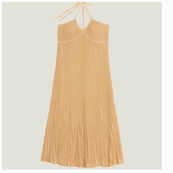 Sandro | Dresses | Gold Sandro Paris Designer Pleated Halter Gown | Poshmark Sandro | Dresses | Gold Sandro Paris Designer Pleated Halter Gown | Poshmark